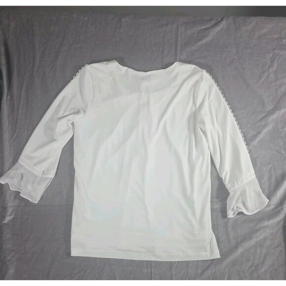 Susan Graver Women's Tunic With Ruffle Trim. Medium. HL68 - Picture 4 of 4